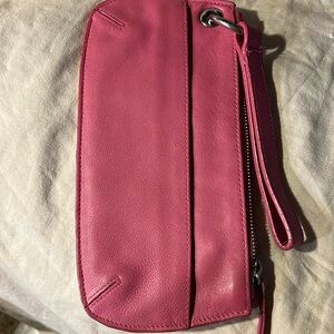 Rose colored wristlet
